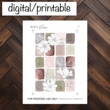 *DIGITAL/PRINTABLE* Planner Page/Dashboard (Floral Storybook)