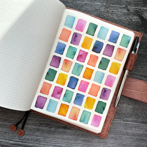 B6 Full Page Sticker Sheet- Summer | Watercolor & Ink Collection