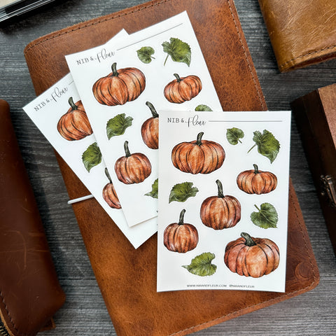 Pumpkins in Color Sticker Sheet | Sketch Collection