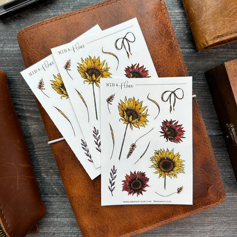Sunflowers in Color Sticker Sheet | Sketch Collection