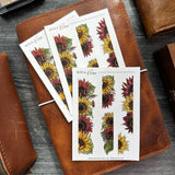 Sunflower Borders COLOR Sticker Sheet | Sketch Collection