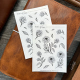 Zinnias Sticker Sheet | Sketch Collection