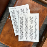 Zinnia Borders Sticker Sheet | Sketch Collection
