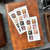 Thankful Watercolor Weekday Sticker Sheet
