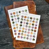 Iris Swatches Sticker Sheets | Watercolor & Ink Collection