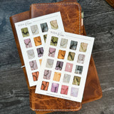 Iris Swatches Sticker Sheets | Watercolor & Ink Collection