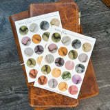 Iris Swatches Sticker Sheets | Watercolor & Ink Collection