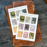 Iris Swatches Sticker Sheets | Watercolor & Ink Collection
