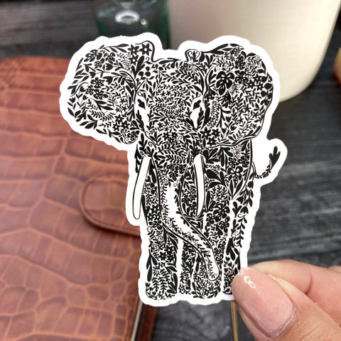 Elephant Vinyl Sticker