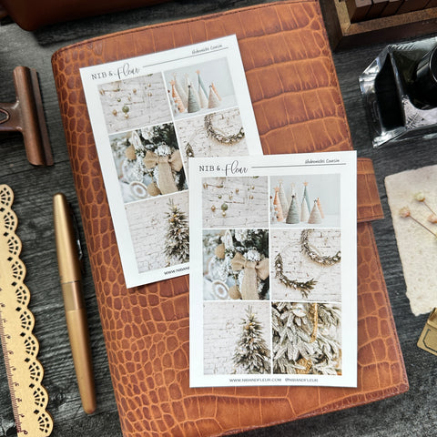 Holiday Aesthetic Sticker Sheet | Mood Boards Collection