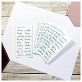 Simple Script Days of the Week Sticker Sheet